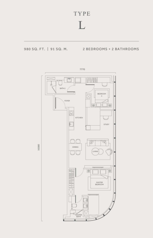 CloutHaus Type L Floor Plan