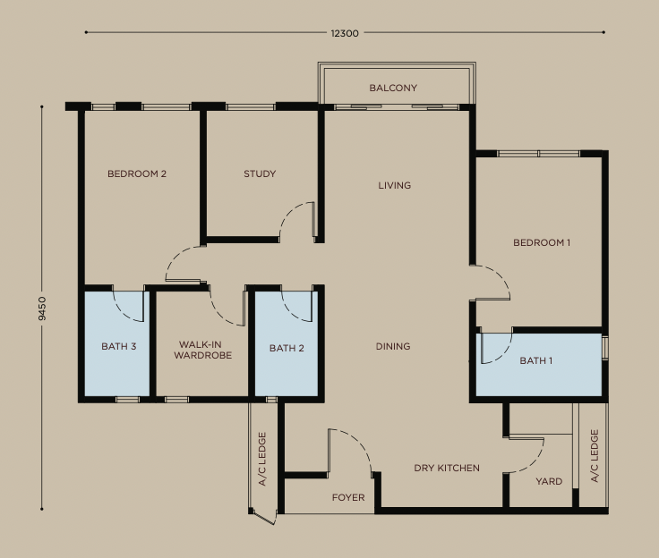 Bayu Damai Type D1 Floor Plan