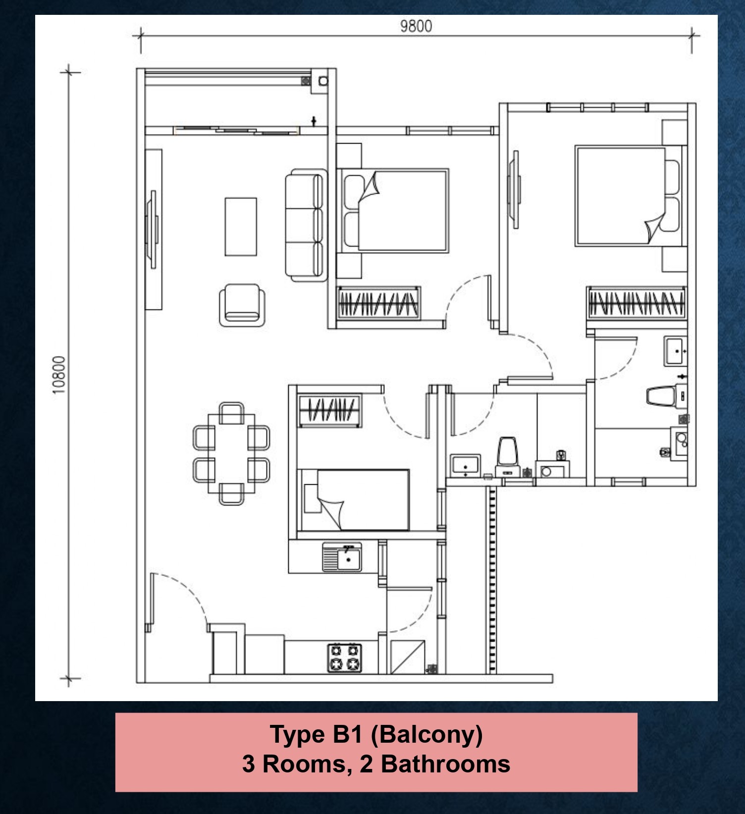The Asteriaz Type B1 Floor Plan