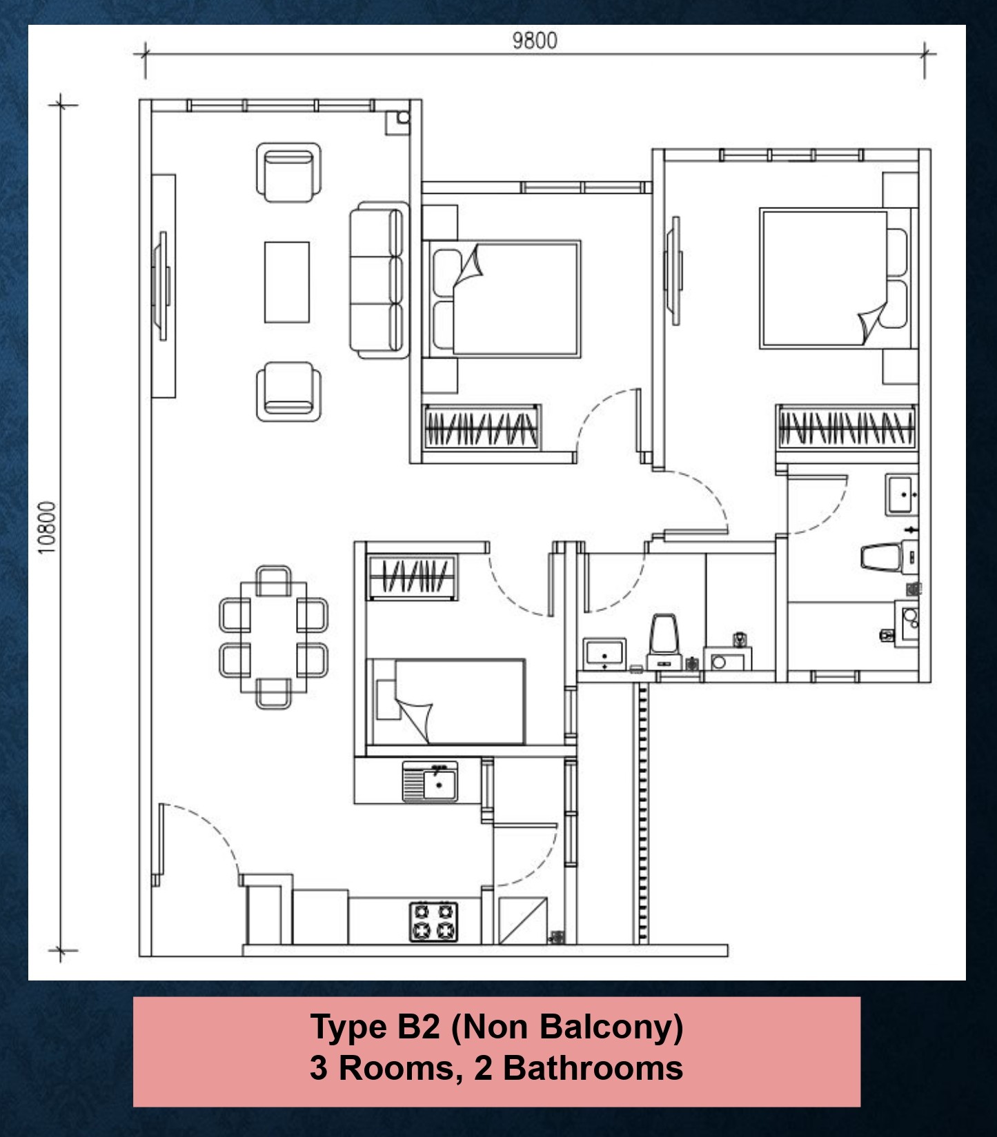 The Asteriaz Type B2 Floor Plan