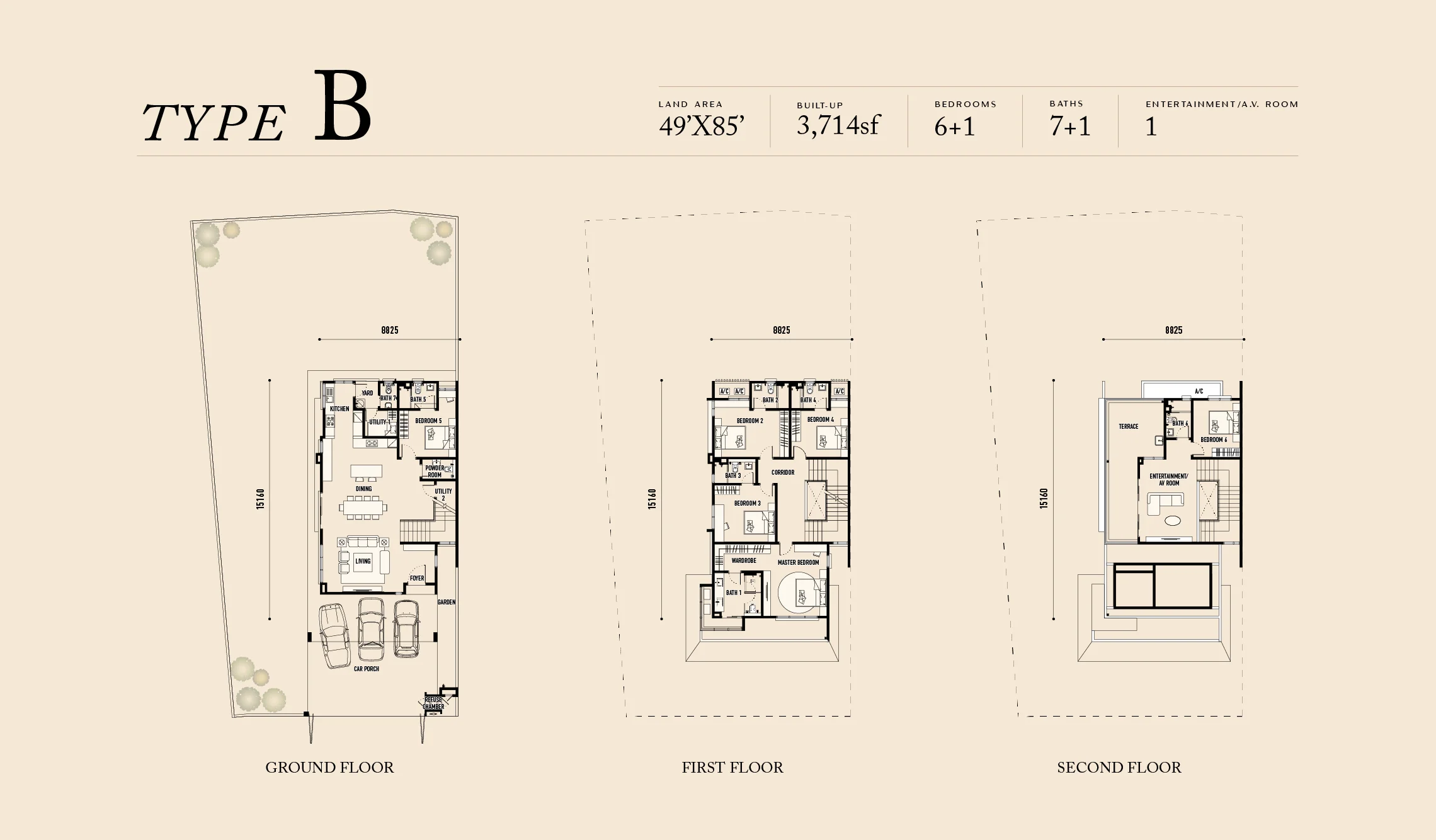 The Rise Rawang Type B floor plan 3714 sqft