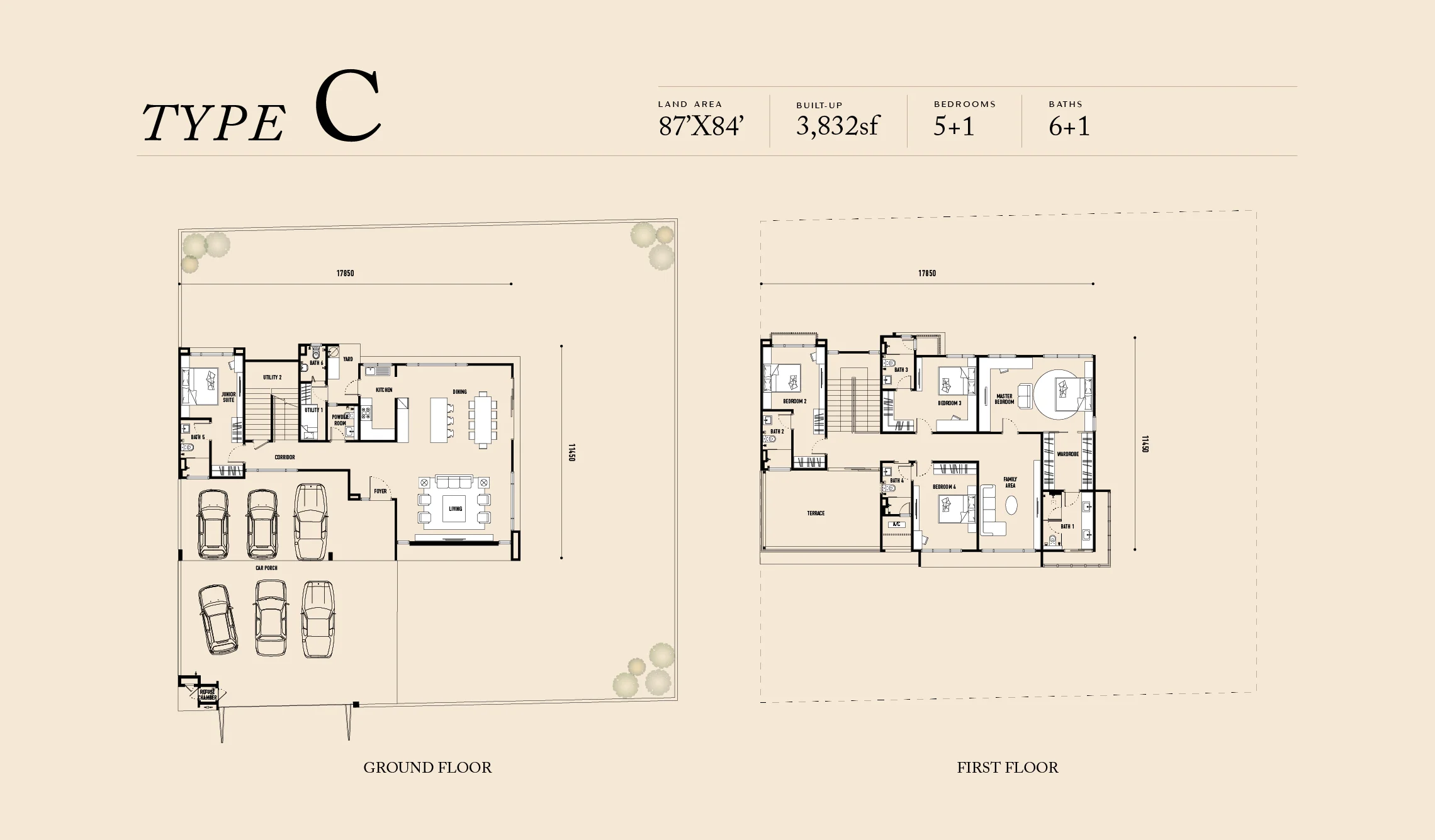 The Rise Rawang Type C floor plan 3832 sqft