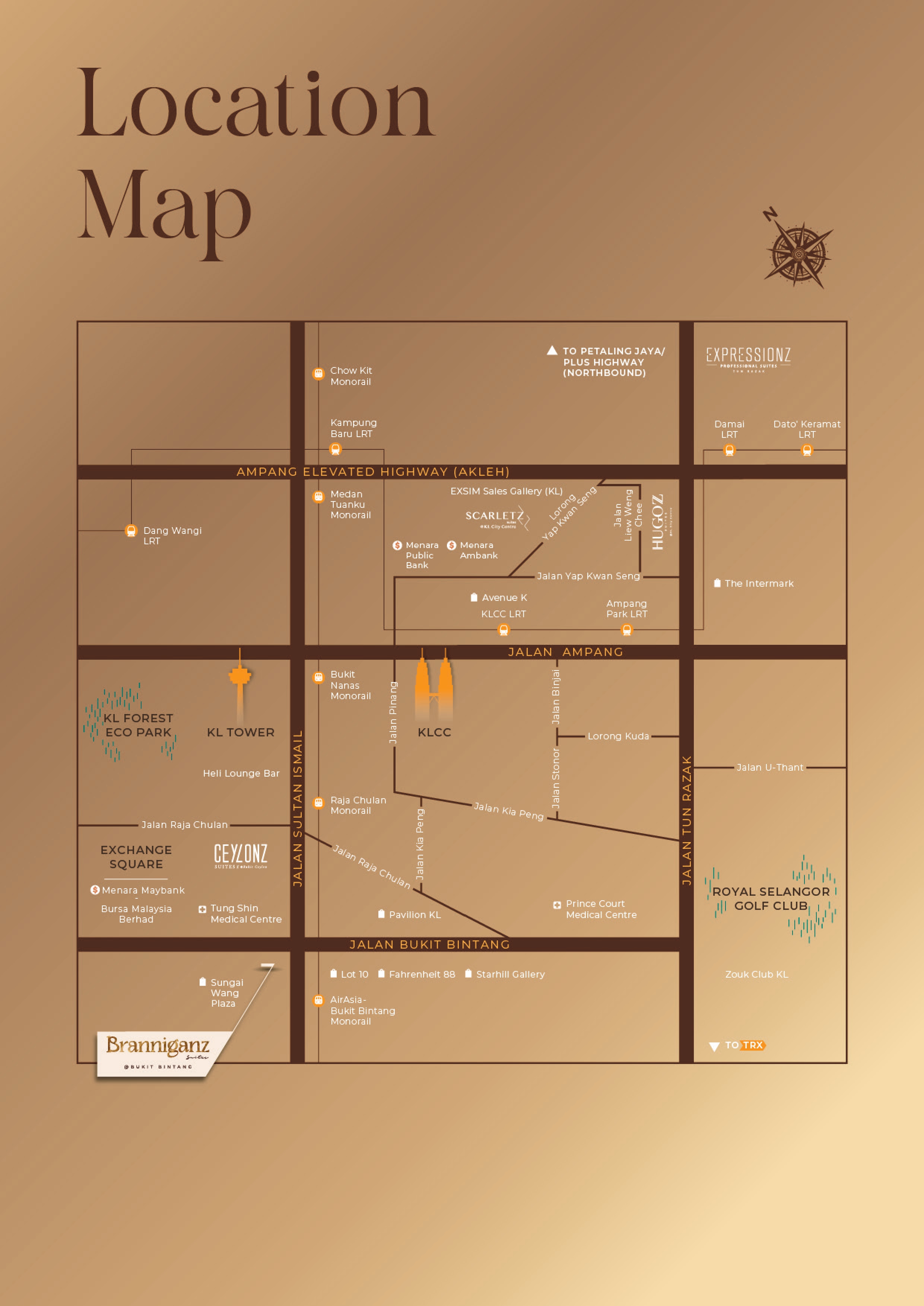 Branniganz Suites Location Map