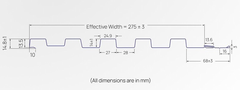 TH Deco Panel 275 sectional profile
