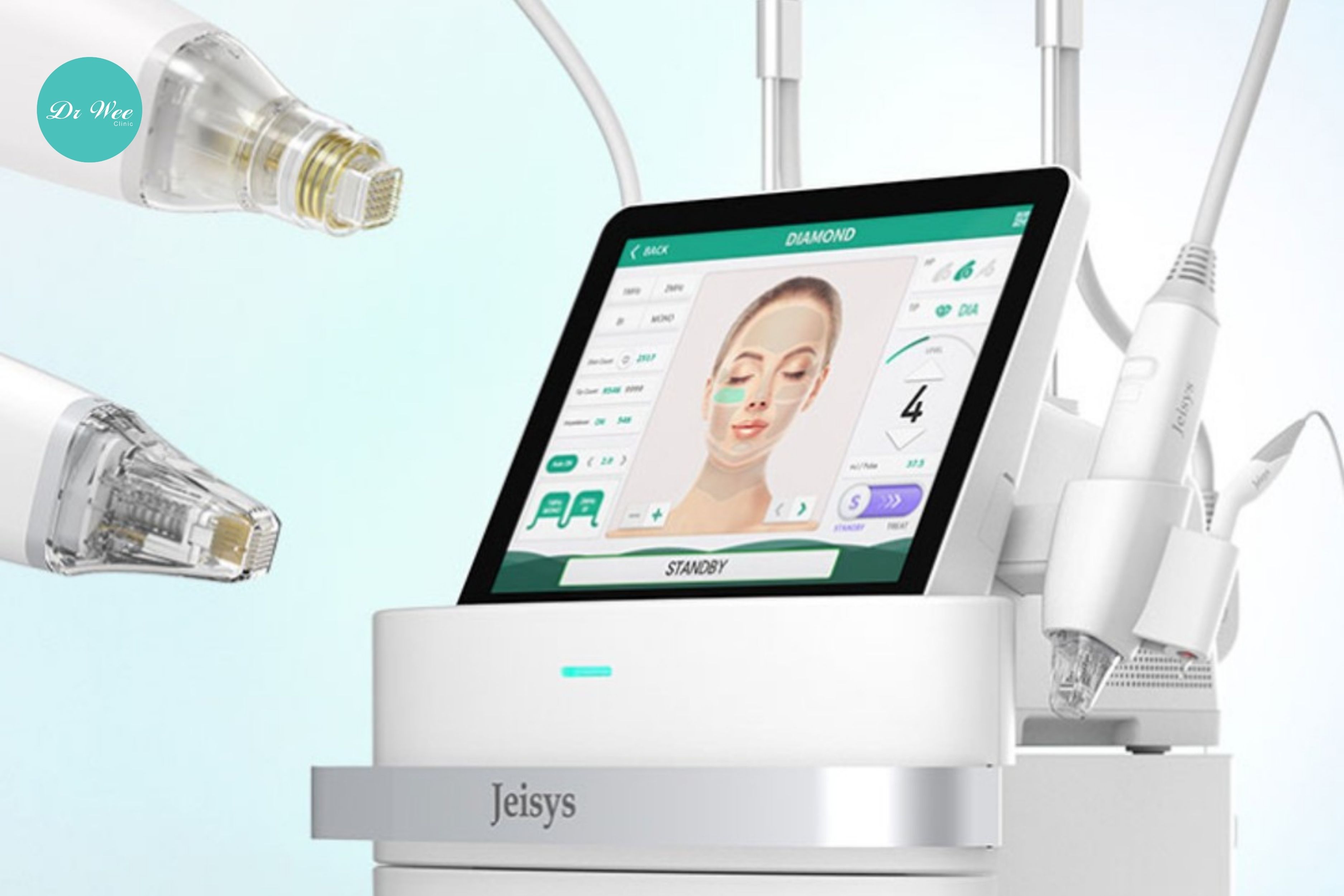 Matriks jarum mikro terlindung Potenza menyalurkan tenaga radiofrekuensi dermal - Dr Wee Clinic