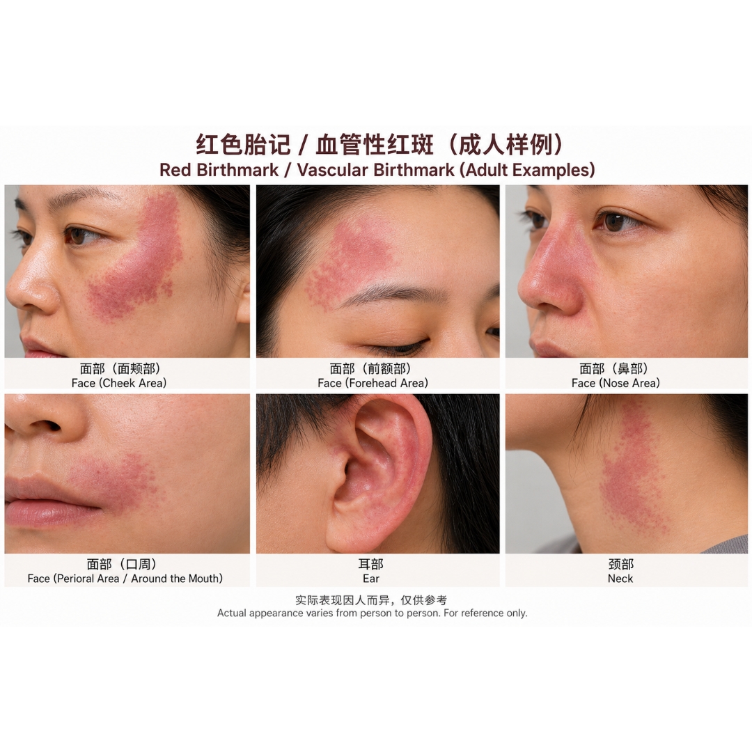 Selective hemoglobin coagulation for congenital crimson red birthmarks and vascular lesions