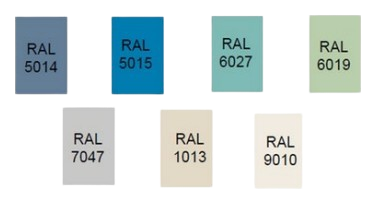 RAL colour swatches