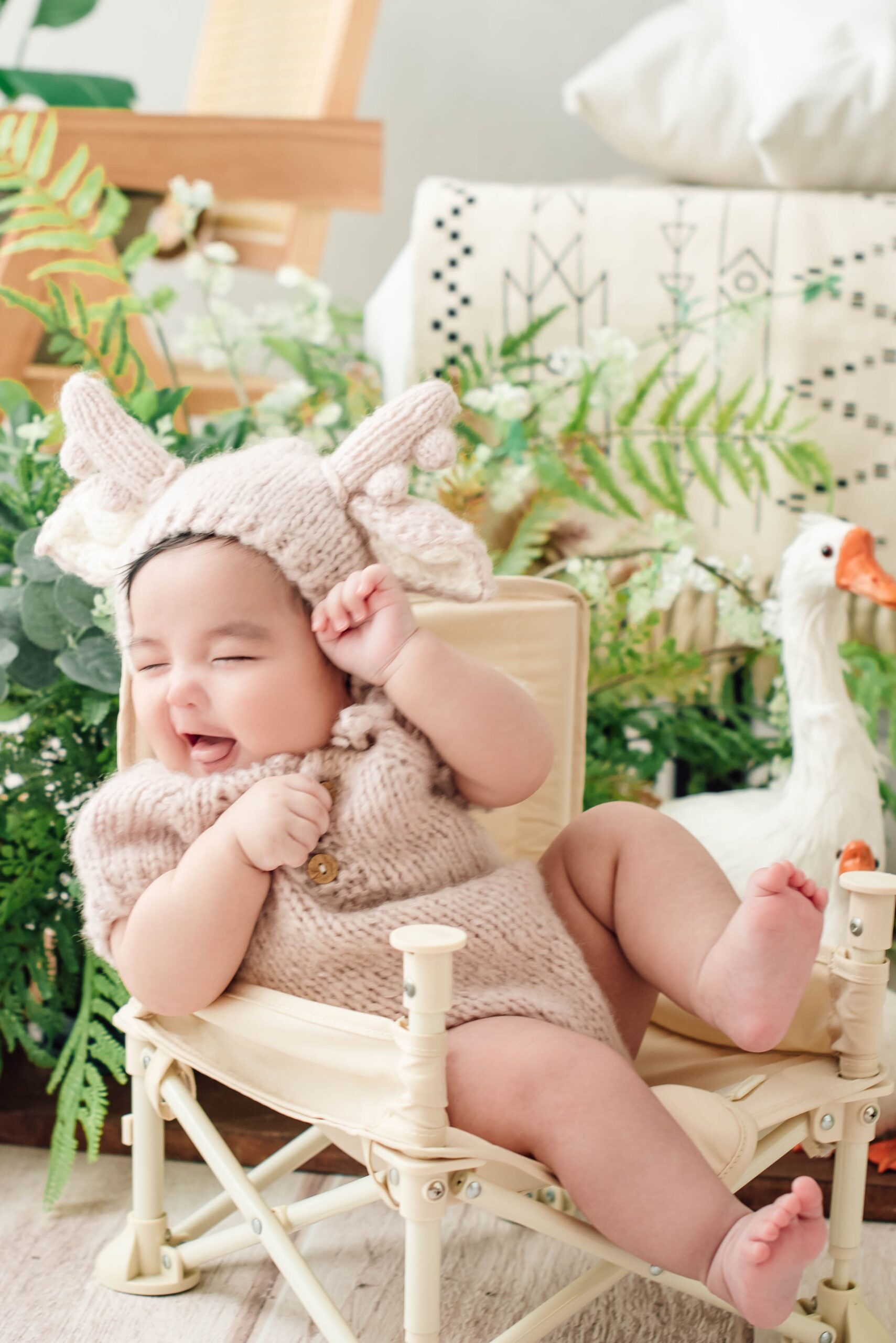 Joyful baby portrait