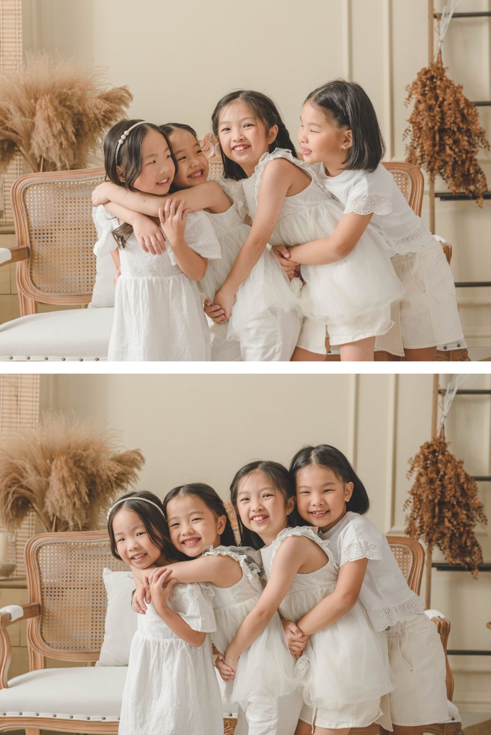 Elegant multi-generation family portrait