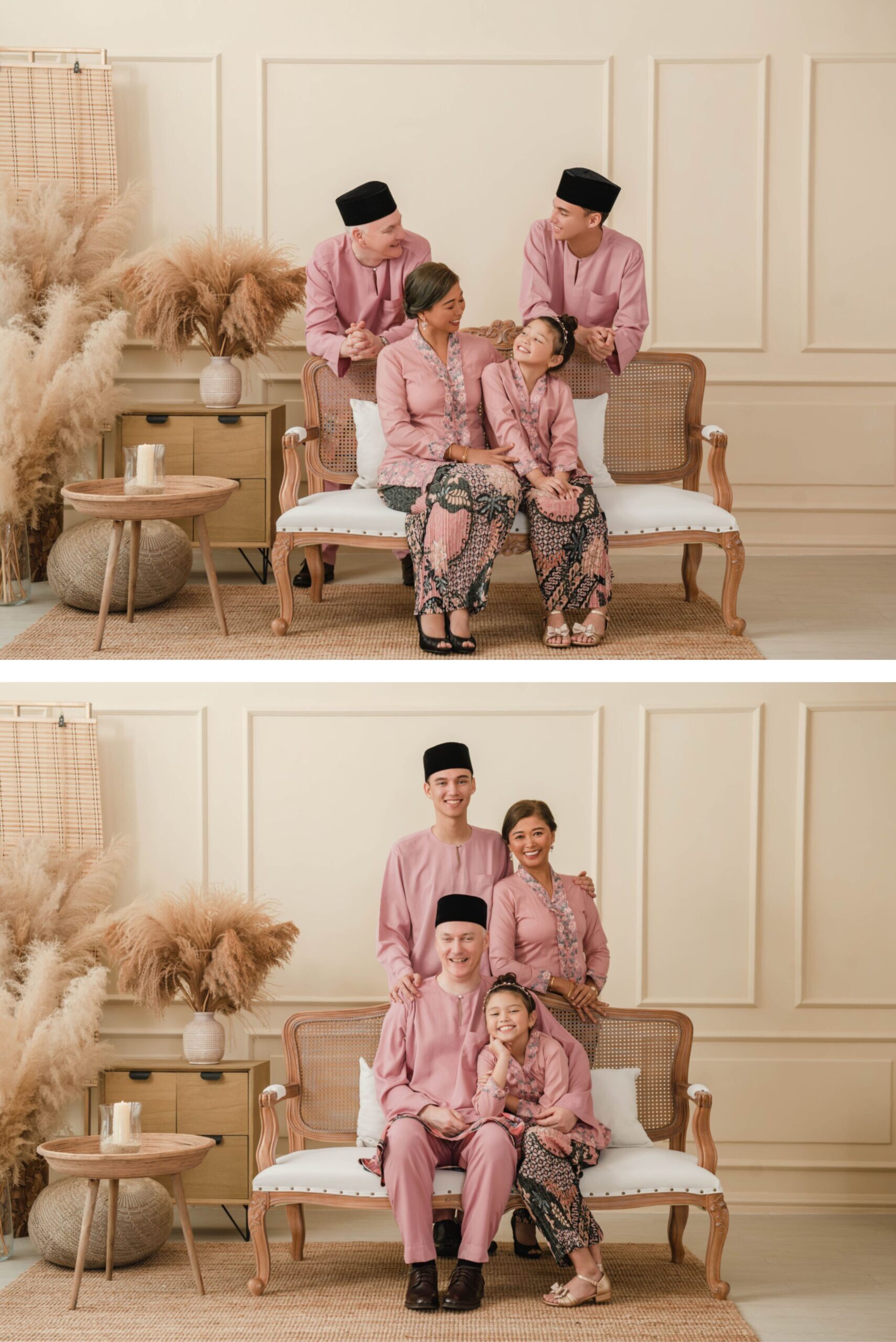 Heartwarming family photography with natural smiles and close connection