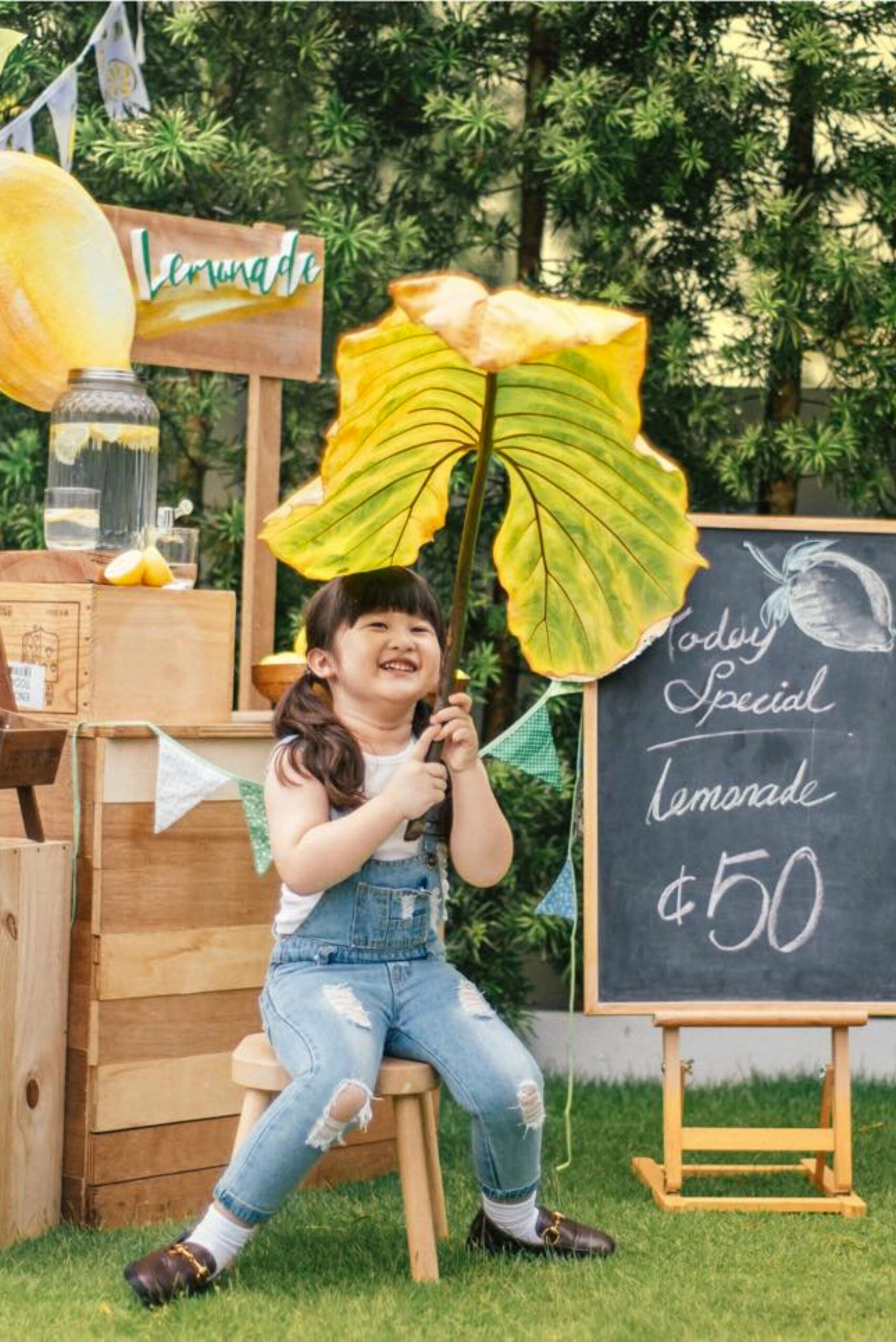 Whimsical outdoor child portrait