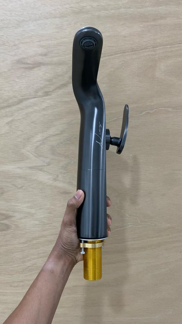 Industrial swan neck metal part laser marking for equipment identification